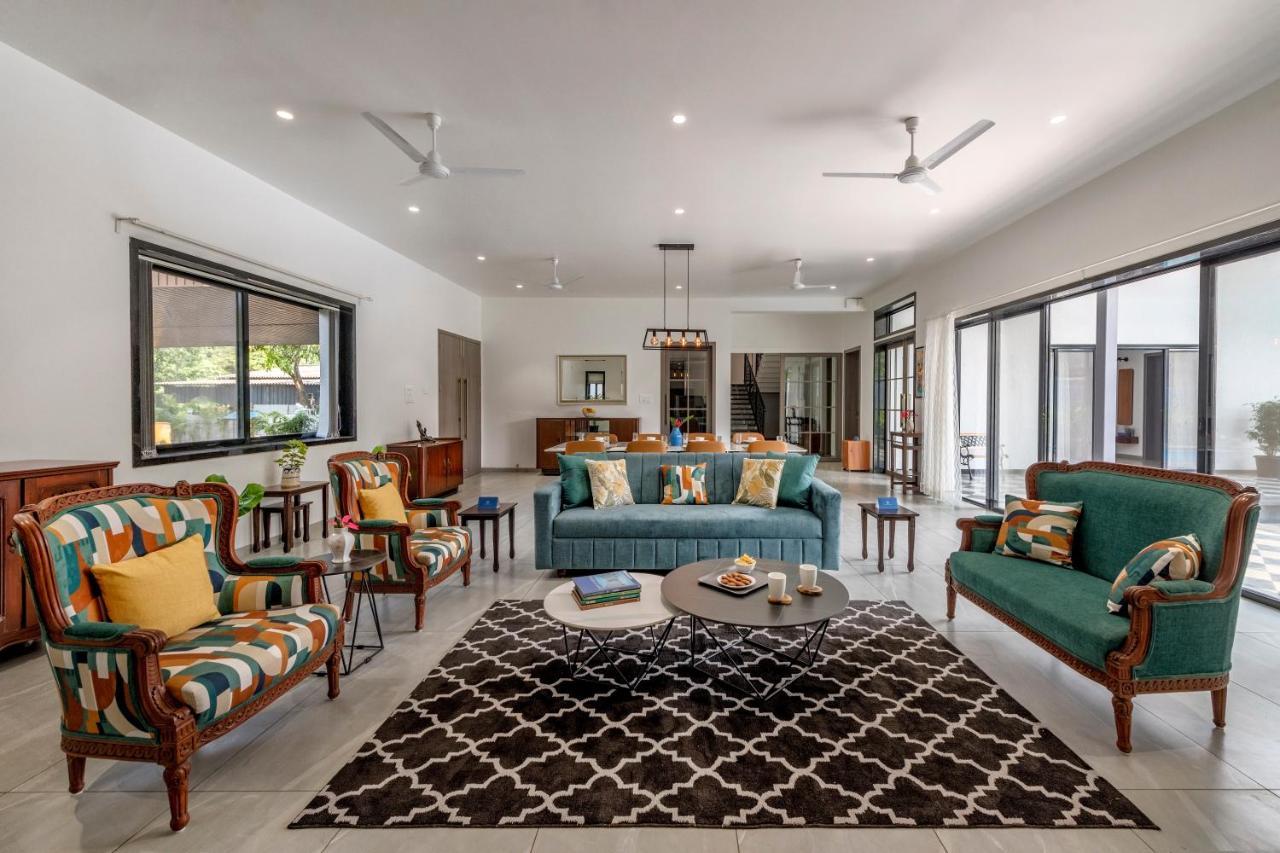 Saffronstays Mayfair Gardens 4 Bedroom Petfriendly Pool Villa Alibag Bagian luar foto